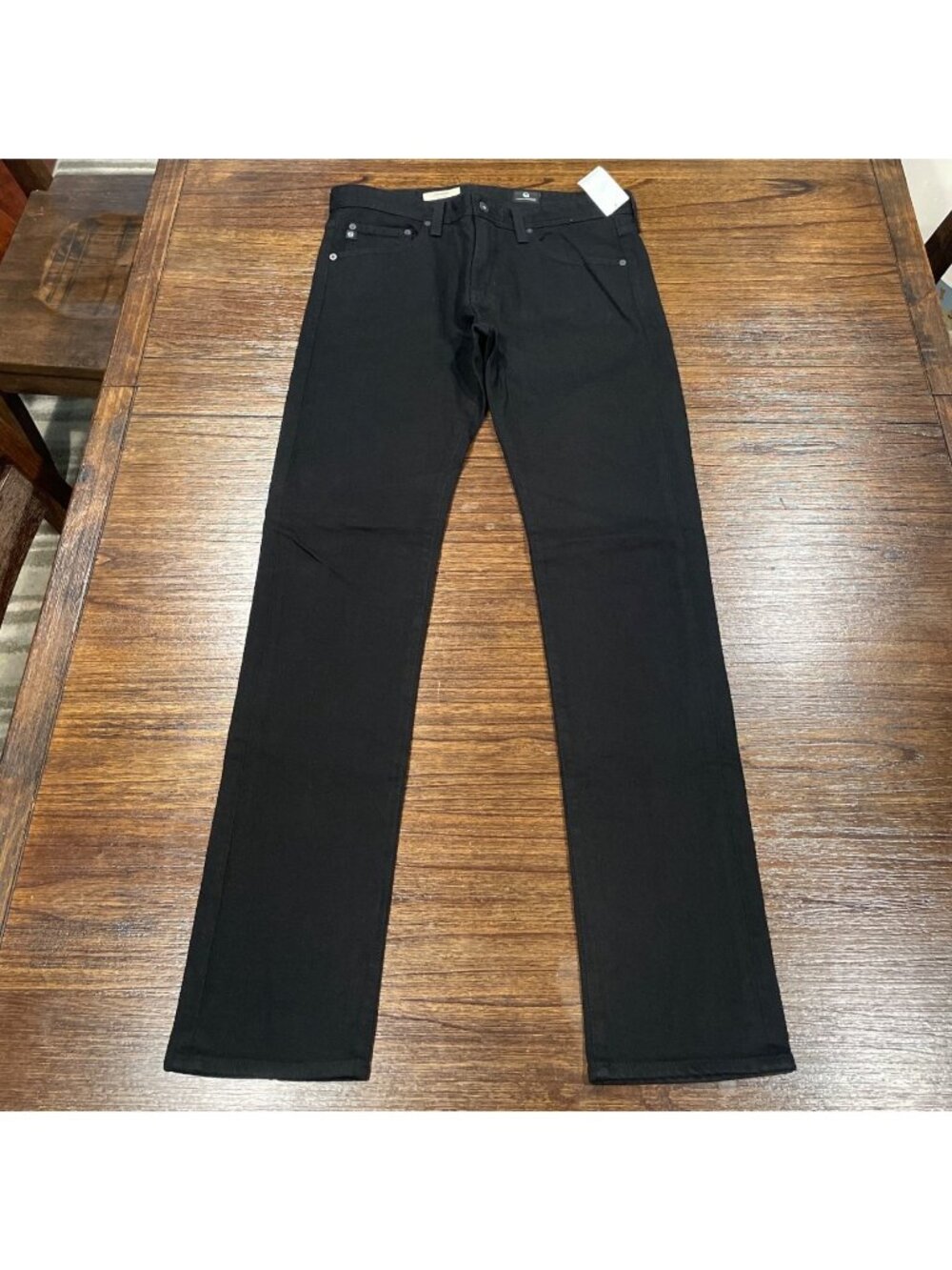 AG Nomad Modern Slim Jean Mens 32x33 Dark Black Wash Stretch Denim Minimalist